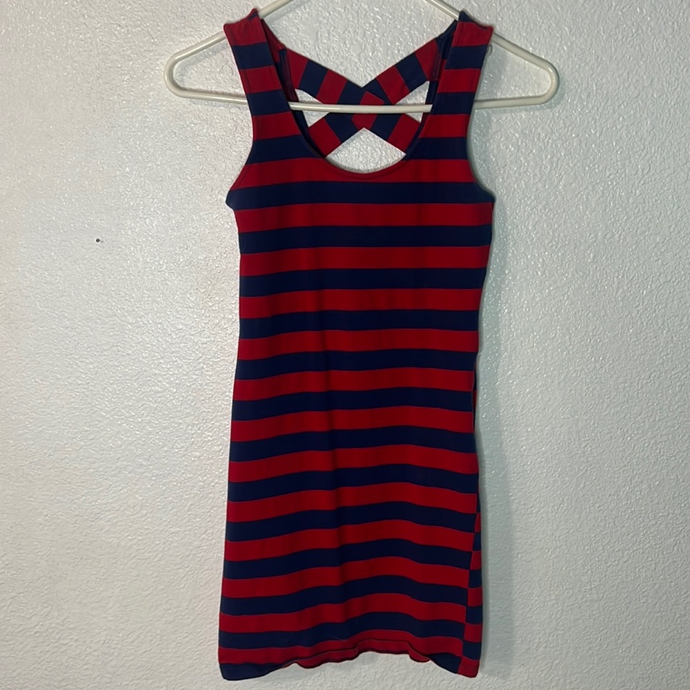 Red & blue small dress